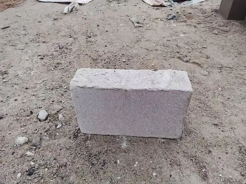 A 4-inch concrete block made by Naydo Keystone Ventures in Lagos